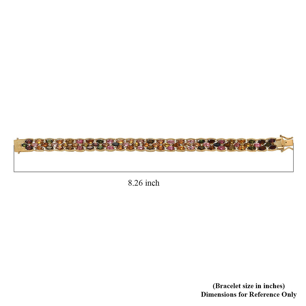 Multi-Tourmaline Bracelet in Vermeil Yellow Gold Over Sterling Silver (8.00 In) 16.35 ctw image number 4