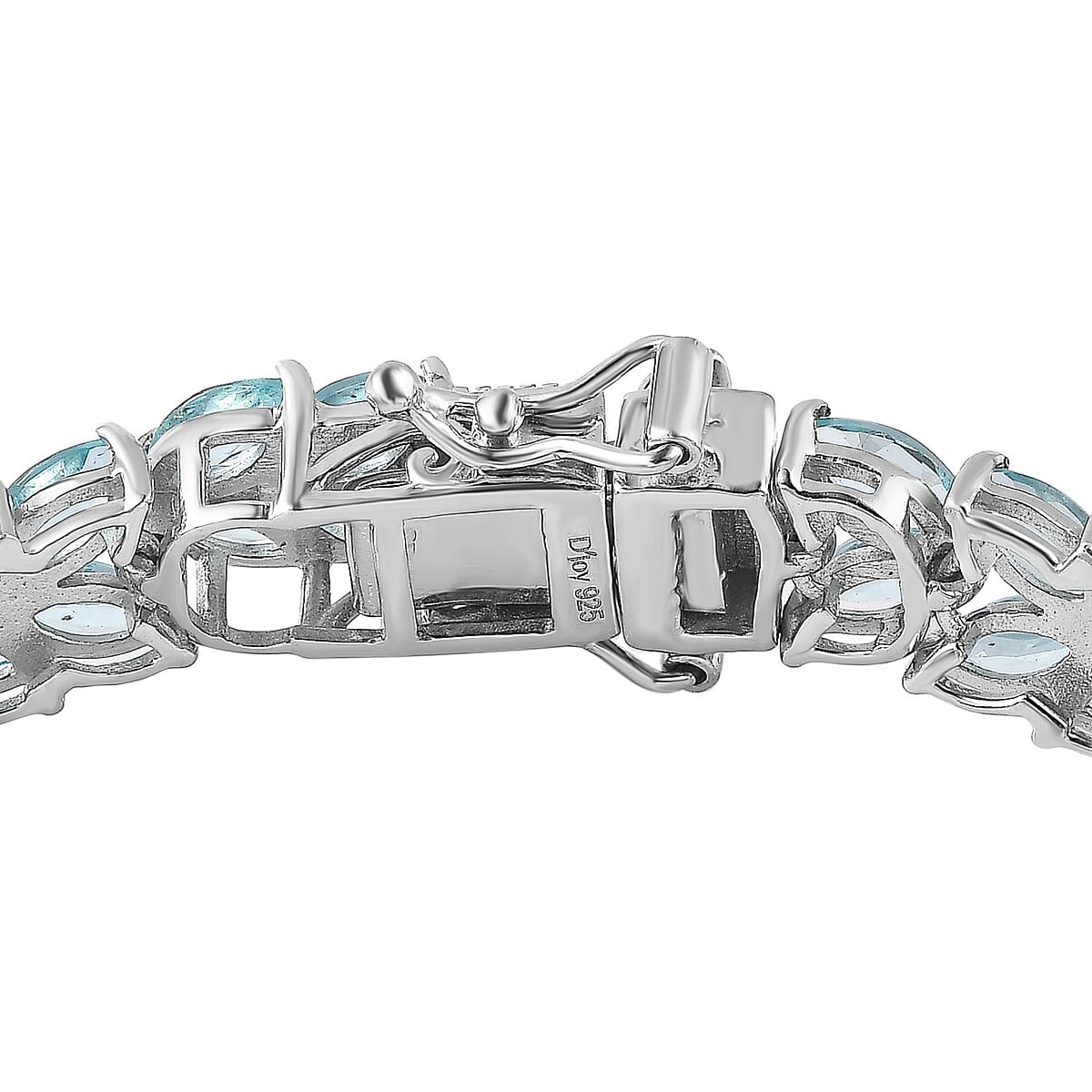 Betroka Blue Apatite Floral Spray Bracelet in Platinum Over Sterling Silver (6.50 In) 15.60 ctw image number 3