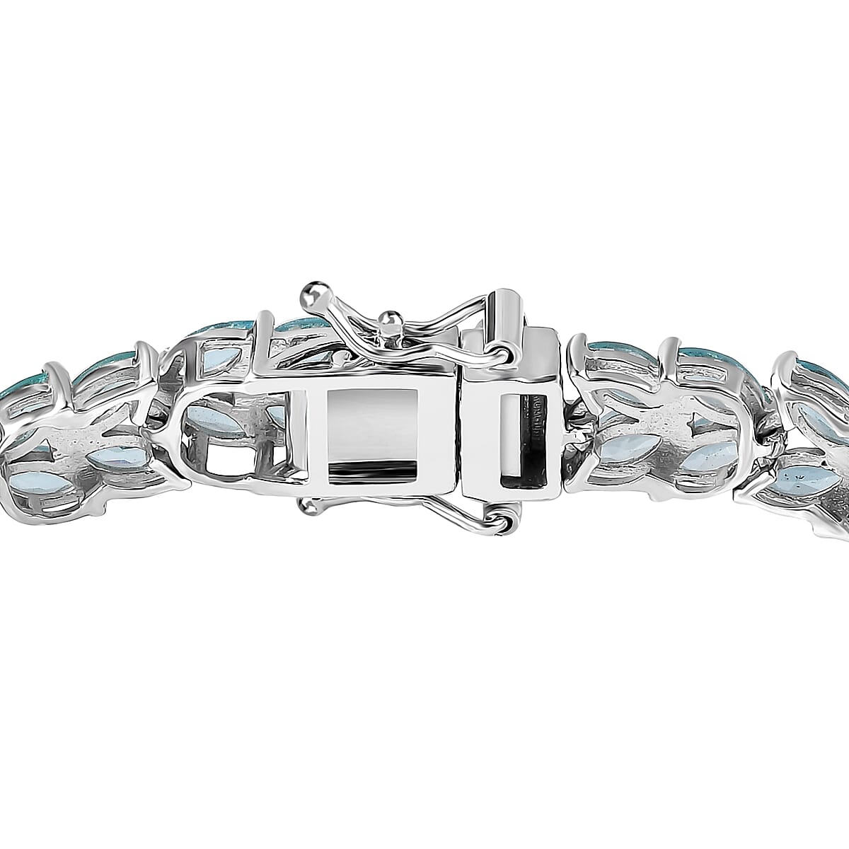 Betroka Blue Apatite Floral Spray Bracelet in Platinum Over Sterling Silver (8.00 In) 18.50 ctw image number 3