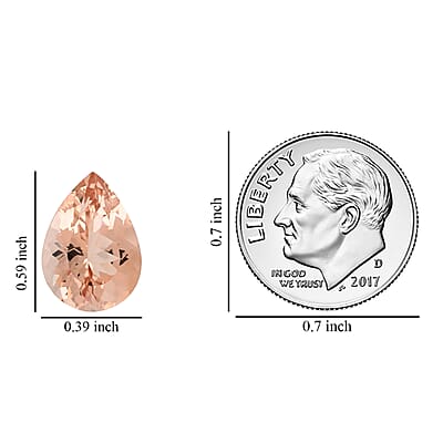 AAAA Marropino Morganite (Pear 15x10 mm) 5.00 ctw