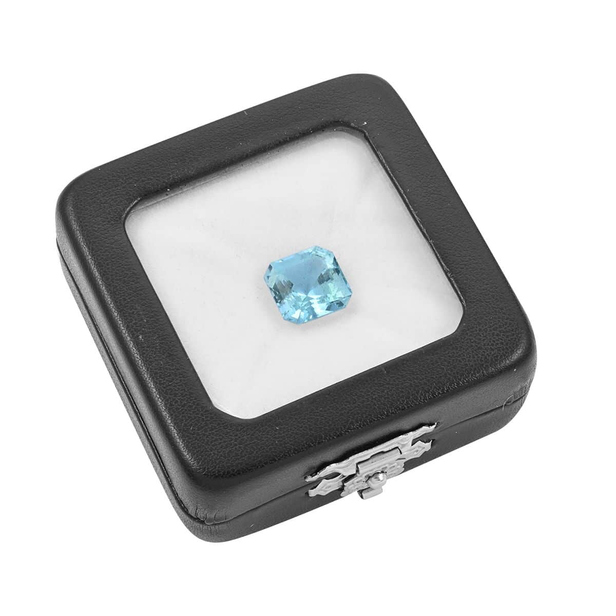 Certified & Appraised Asscher Cut AAAA Santa Maria Aquamarine (Sqr Free Size) 6.00 ctw image number 3
