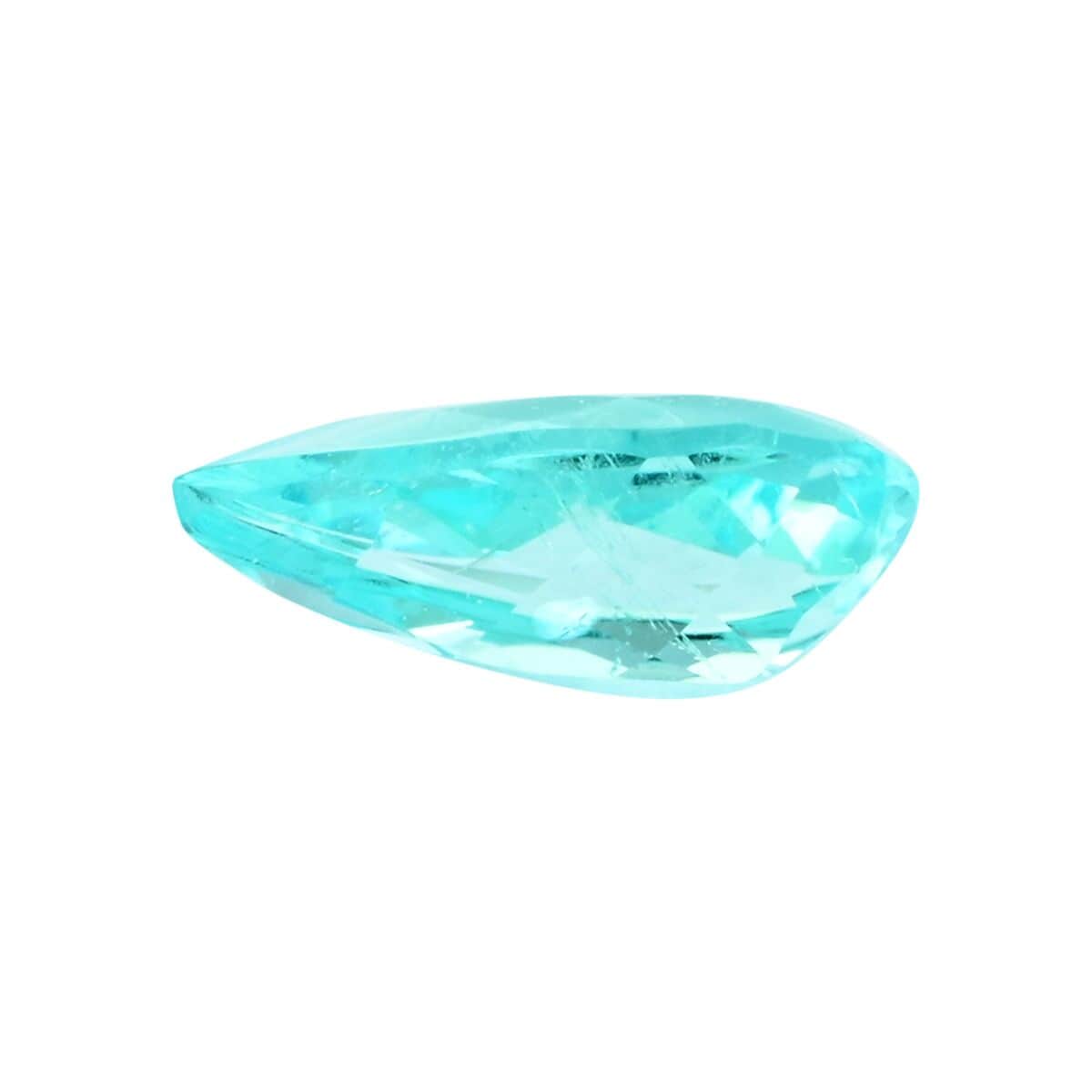 Certified & Appraised AAAA Paraiba Tourmaline (Pear Free Size) 0.50 ctw image number 2