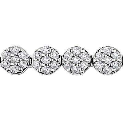 14K White Gold Diamond G-H SI3 Bracelet (7.00 In) 10.80 Grams 2.50 ctw