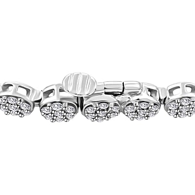 14K White Gold Diamond G-H SI3 Bracelet (7.00 In) 10.80 Grams 2.50 ctw