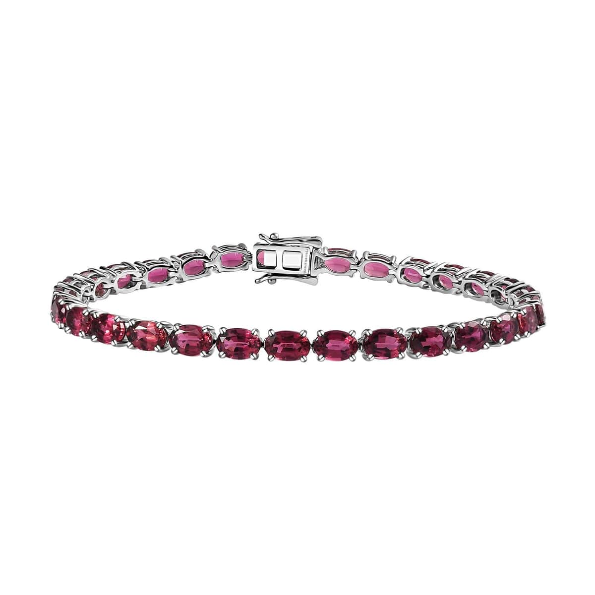 Rhapsody 950 Platinum AAAA Ouro Fino Rubellite Tennis Bracelet (7.25 In) 14.15 Grams 14.50 ctw image number 0