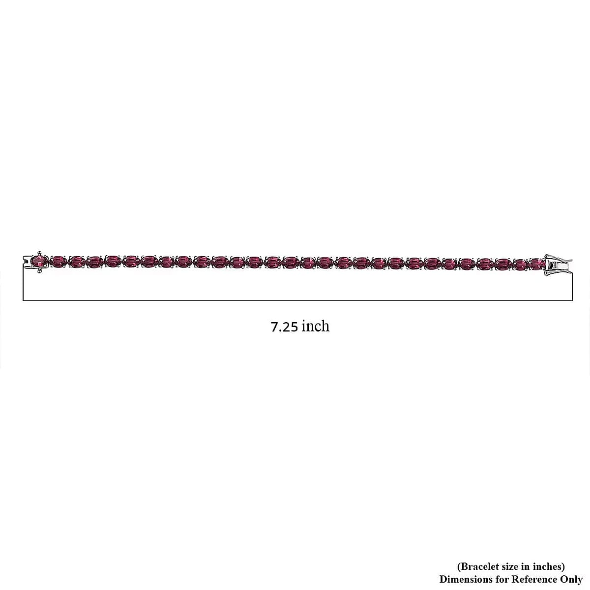 Rhapsody 950 Platinum AAAA Ouro Fino Rubellite Tennis Bracelet (7.25 In) 14.15 Grams 14.50 ctw image number 5