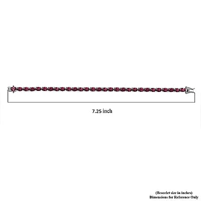 Rhapsody 950 Platinum AAAA Ouro Fino Rubellite Tennis Bracelet (7.25 In) 14.15 Grams 14.50 ctw