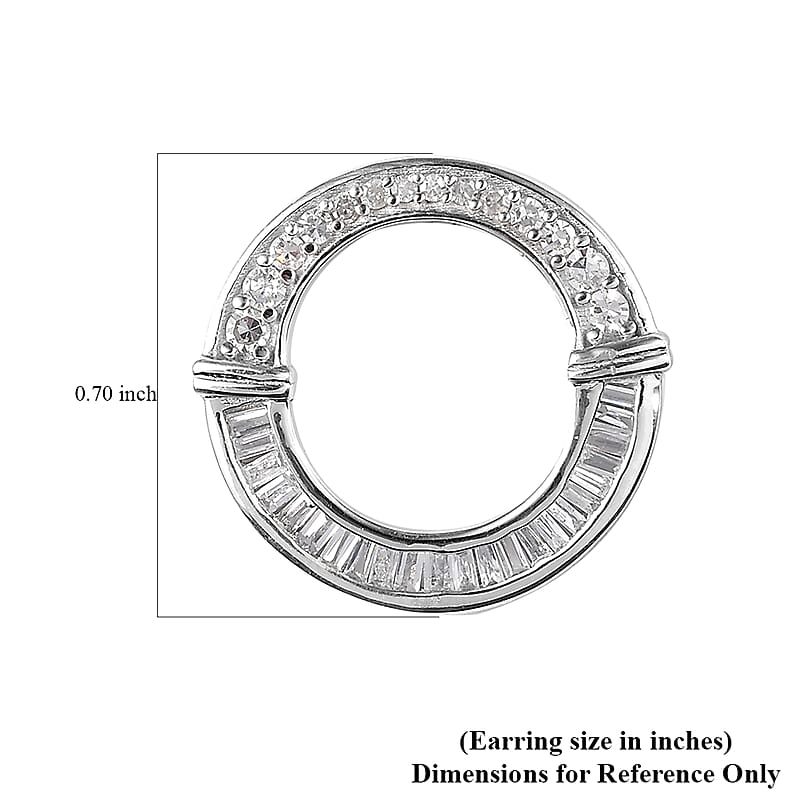 Diamond I2 0.75 ctw Earrings in Rhodium Over Sterling Silver