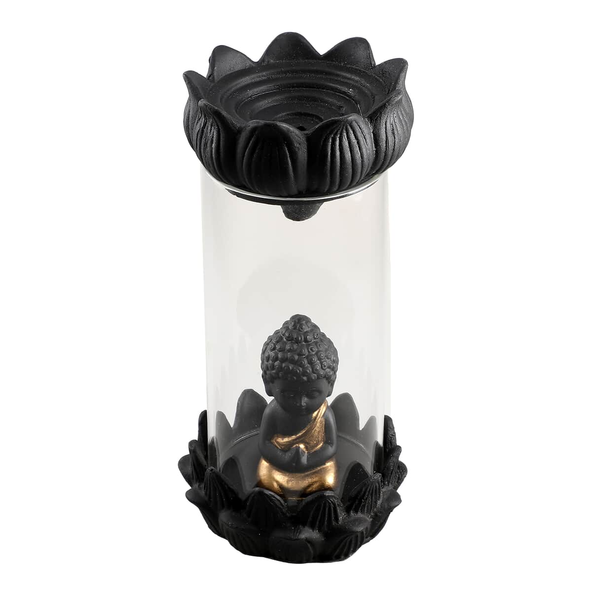 Golden Buddha Smoke Fountain With Incense 40 Cones 7.50 Inch image number 0