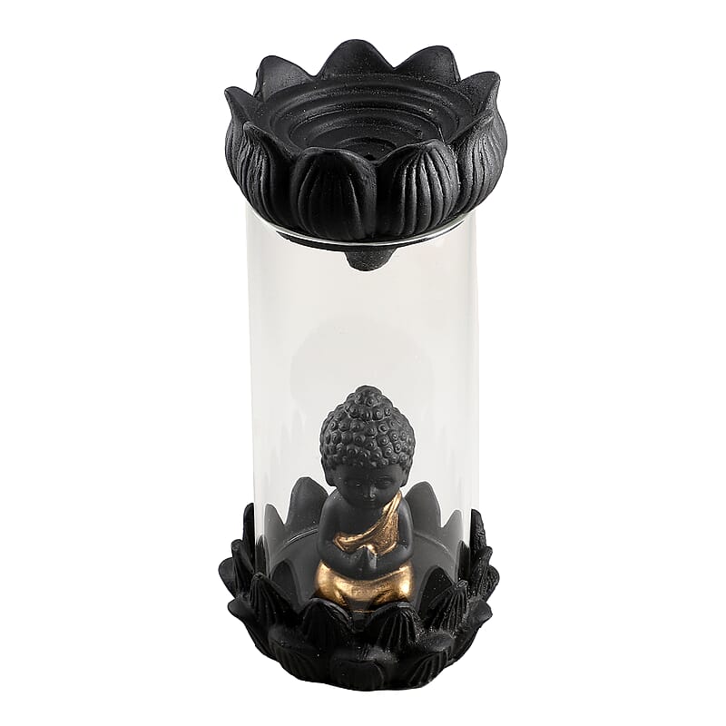Golden Buddha Smoke Fountain With Incense 40 Cones 7.50 Inch