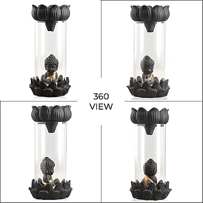 Golden Buddha Smoke Fountain With Incense 40 Cones 7.50 Inch