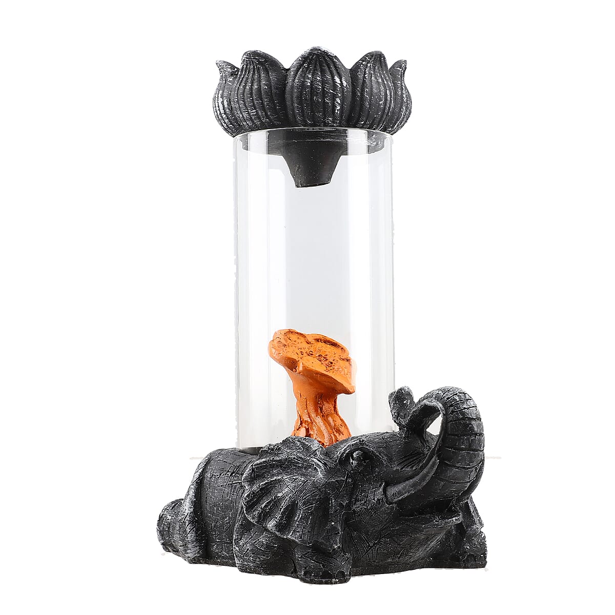 Golden Elephant Smoke Fountain With Incense 40 Cones 7.5 Inch image number 4