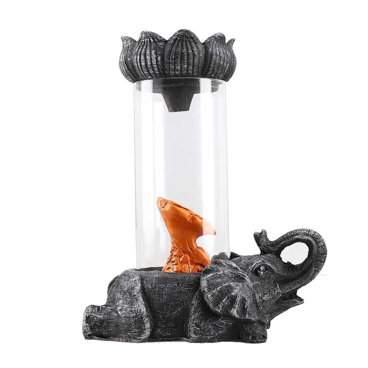 Golden Elephant Smoke Fountain With Incense 40 Cones 7.5 Inch image number 5