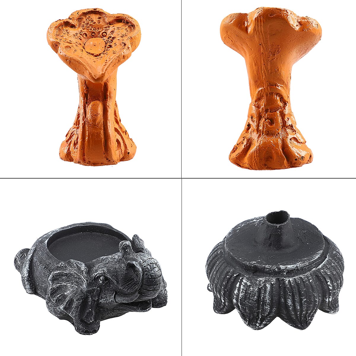 Golden Elephant Smoke Fountain With Incense 40 Cones 7.5 Inch image number 9