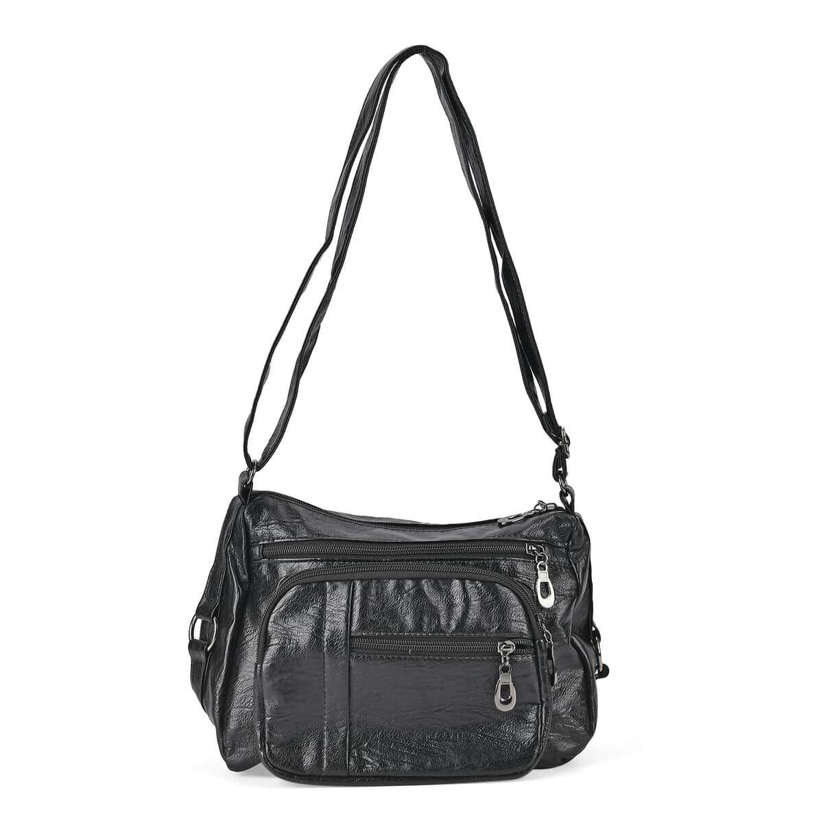 Faux Leather Multi Pocket Crossbody Bag image number 0