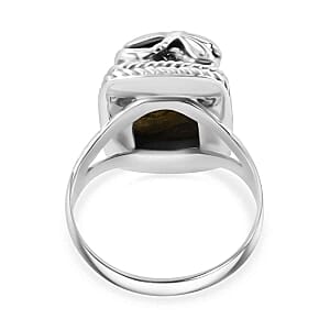 Labradorkite 10.94 ctw Ring in Sterling Silver (Size 10)