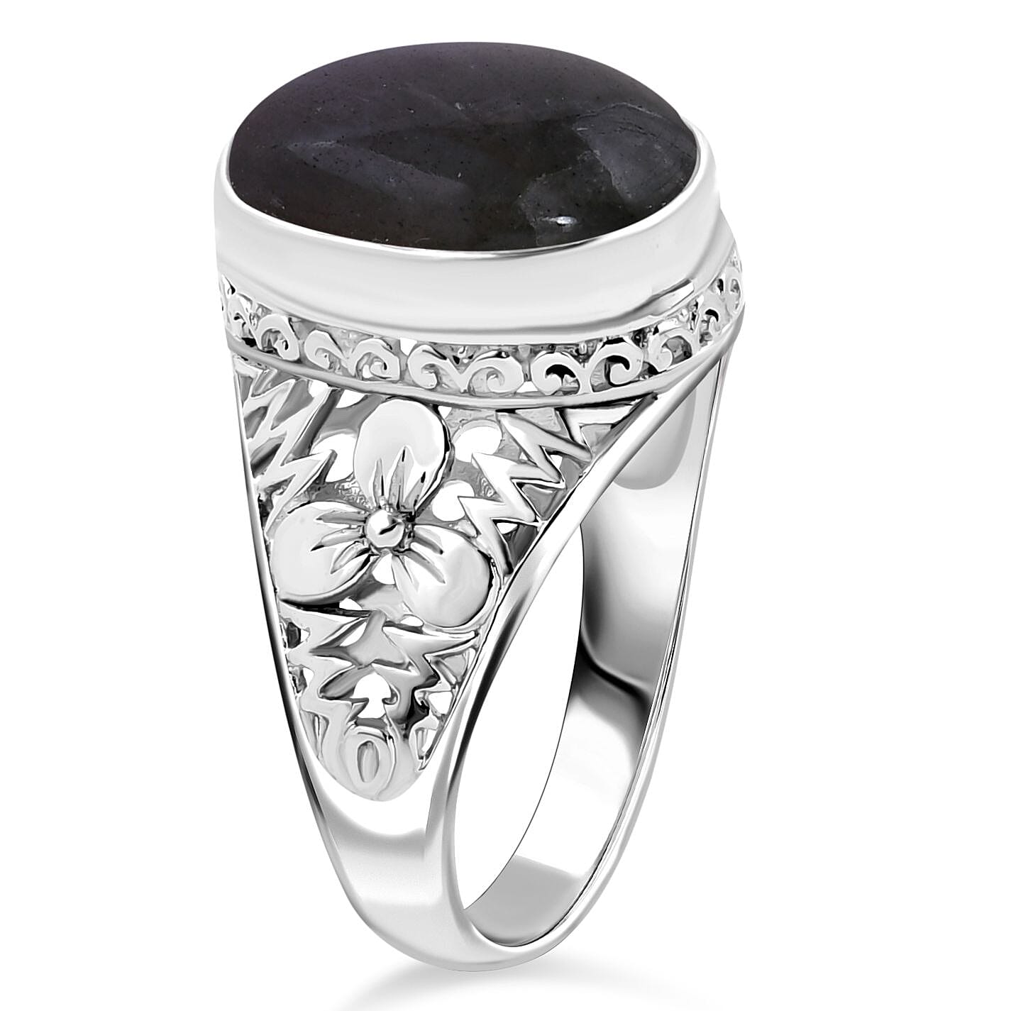 Labradorite 11.50 ctw Ring in Sterling Silver (Size 11.5)
