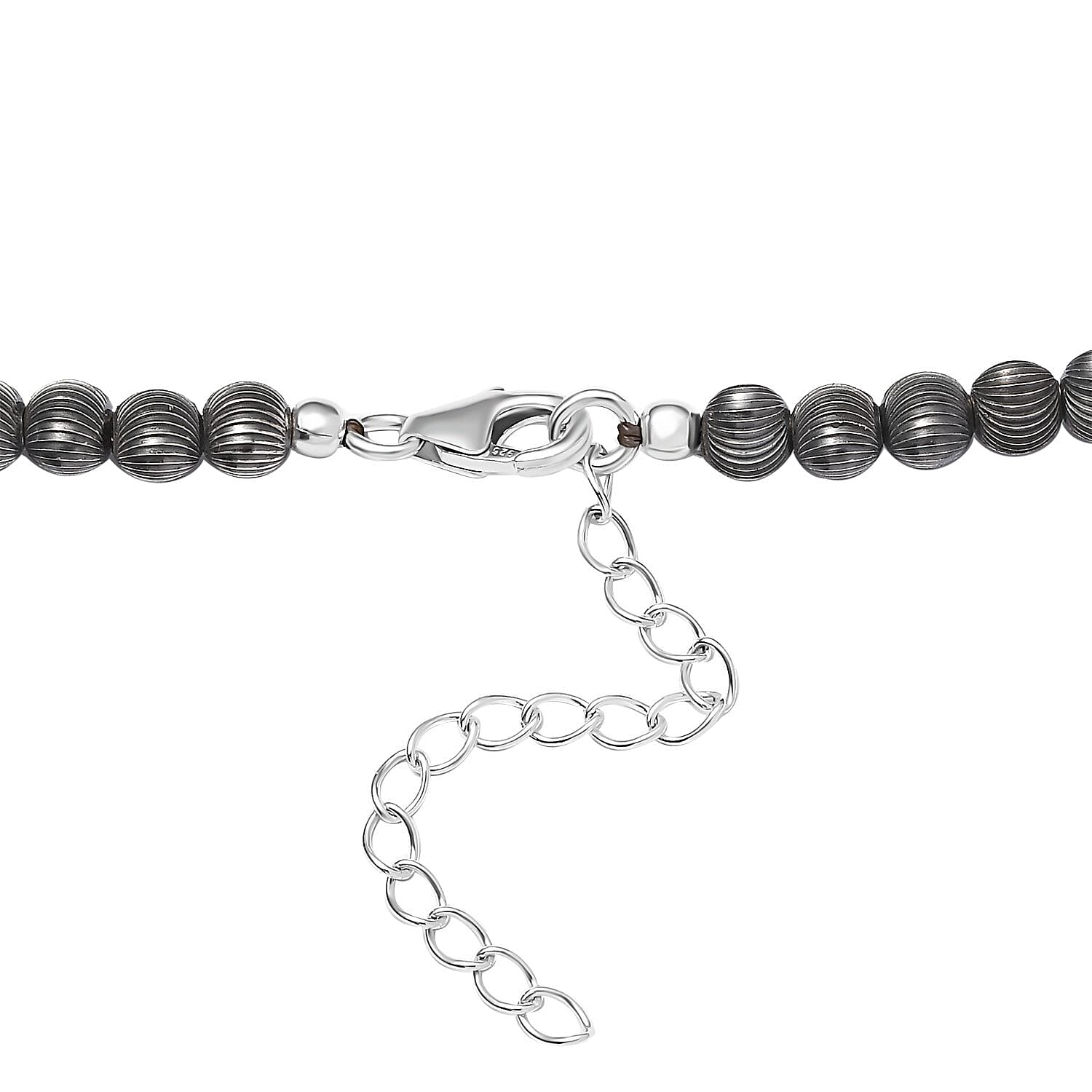 D'Joy Artisan Crafted Blue Moon Turquoise and White Buffalo Naja Necklace 18-20 Inches in Sterling Silver 9.90 ctw