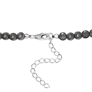 D'Joy Artisan Crafted Blue Moon Turquoise and White Buffalo Naja Necklace 18-20 Inches in Sterling Silver 9.90 ctw