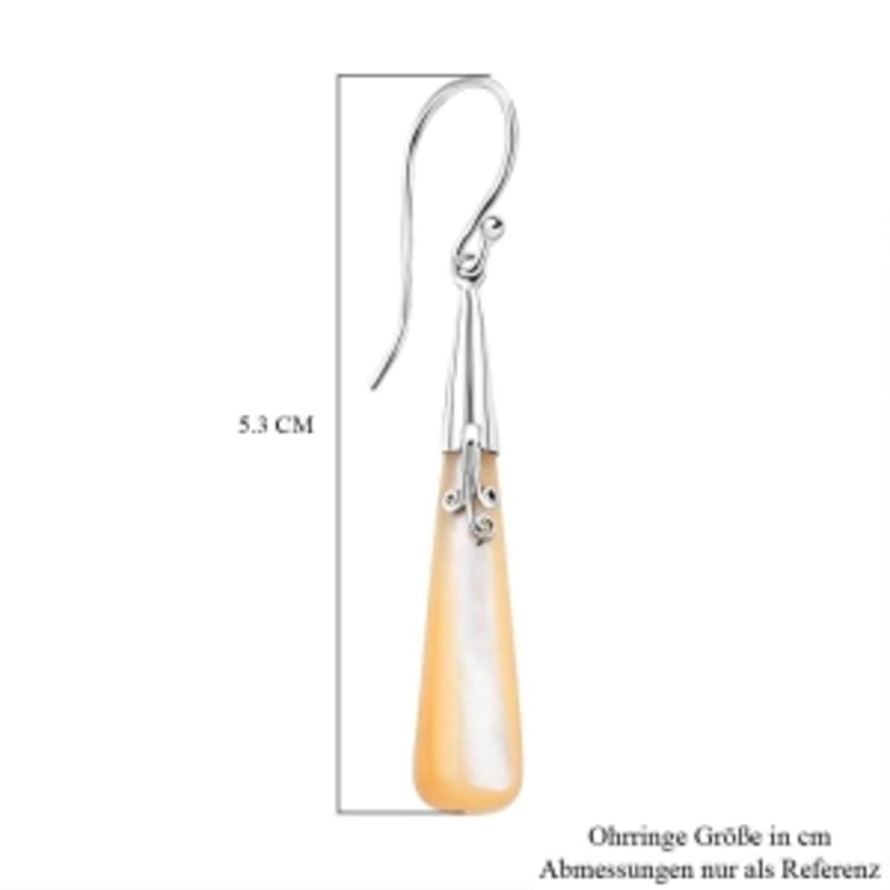 Mother Of Pearl 1.00 ctw Earrings in Sterling Silver