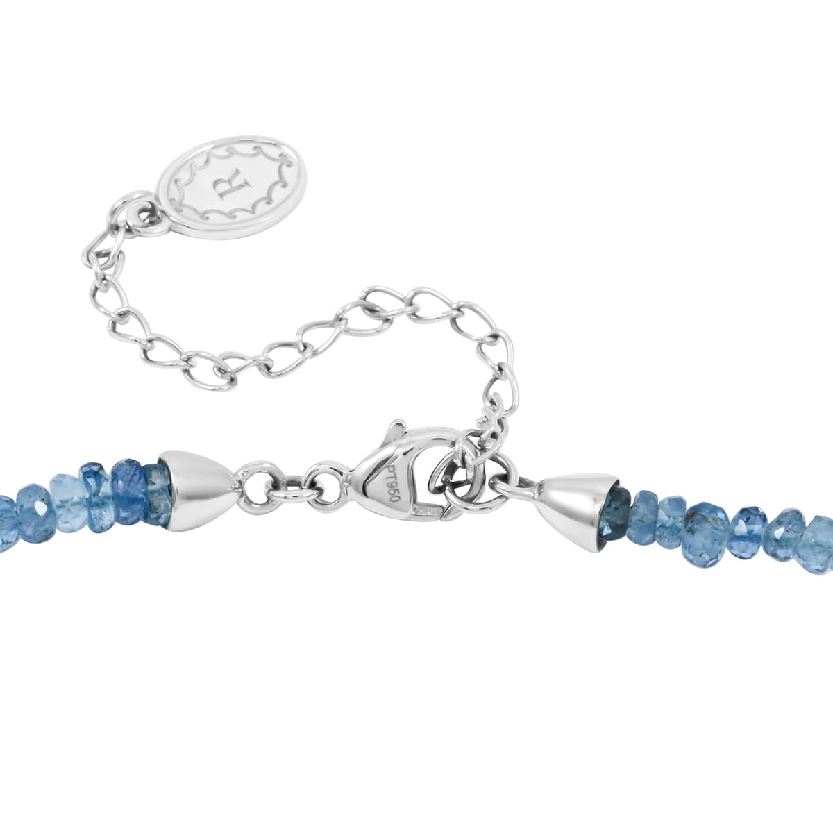 Certified & Appraised Rhapsody AAAA Santa Maria Aquamarine 75.00 ctw Beaded Necklace in 950 Platinum 18 Inches image number 3