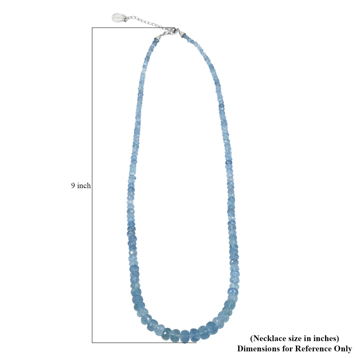 Certified & Appraised Rhapsody AAAA Santa Maria Aquamarine 75.00 ctw Beaded Necklace in 950 Platinum 18 Inches image number 4