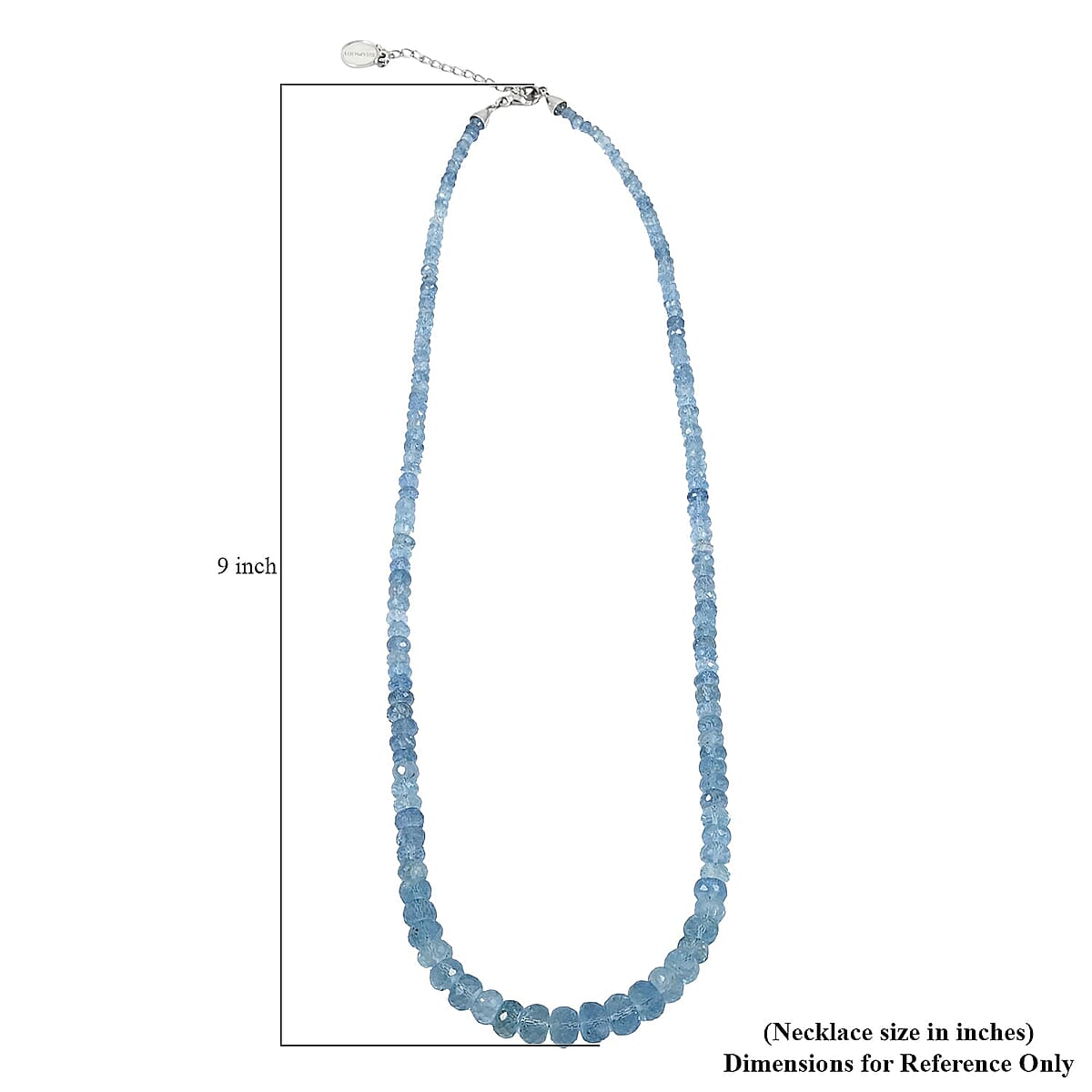 Certified & Appraised Rhapsody AAAA Santa Maria Aquamarine 75.00 ctw Beaded Necklace in 950 Platinum 18 Inches image number 5