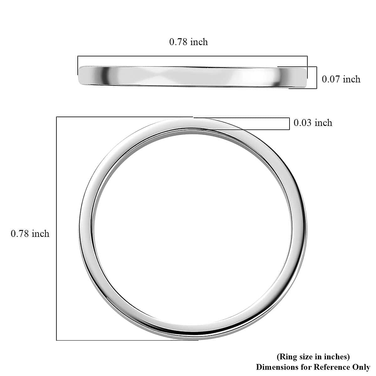 950 Platinum Band Ring (Size 10.0) (2.65 g)