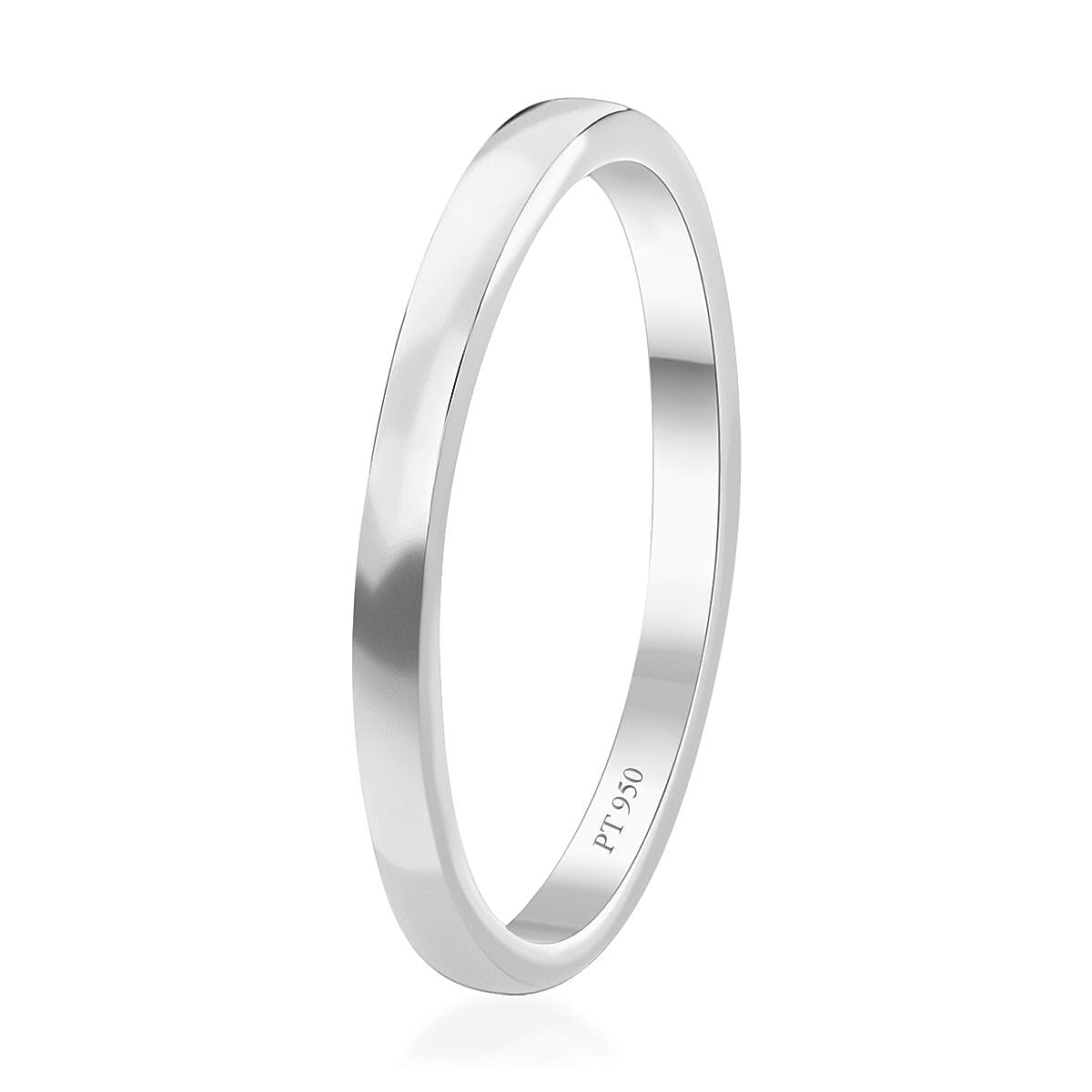 950 Platinum Band Ring (Size 6.0) 2.65 Grams image number 3