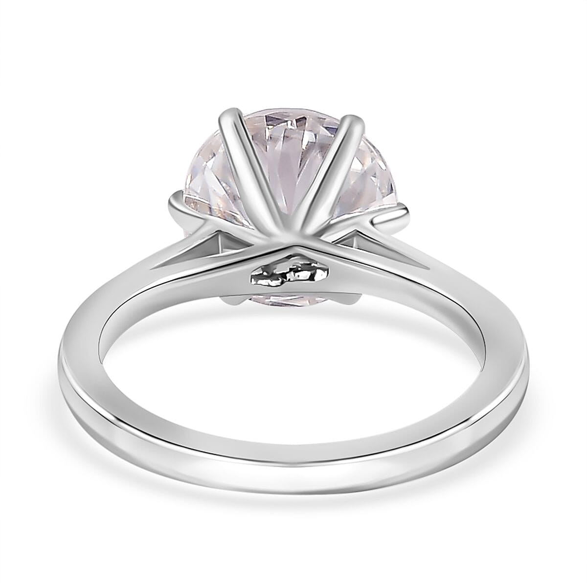950 Platinum Moissanite Solitaire Ring (Size 10.0) 4.80 Grams 3.30 ctw