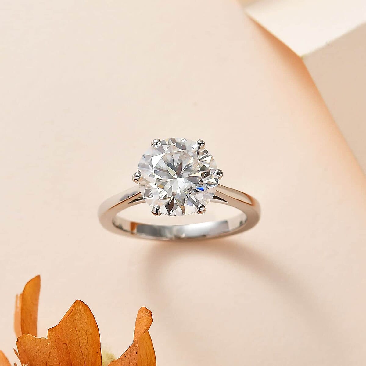 950 Platinum Moissanite Solitaire Ring (Size 12.0) (4.80 g) 3.30 ctw image number 1