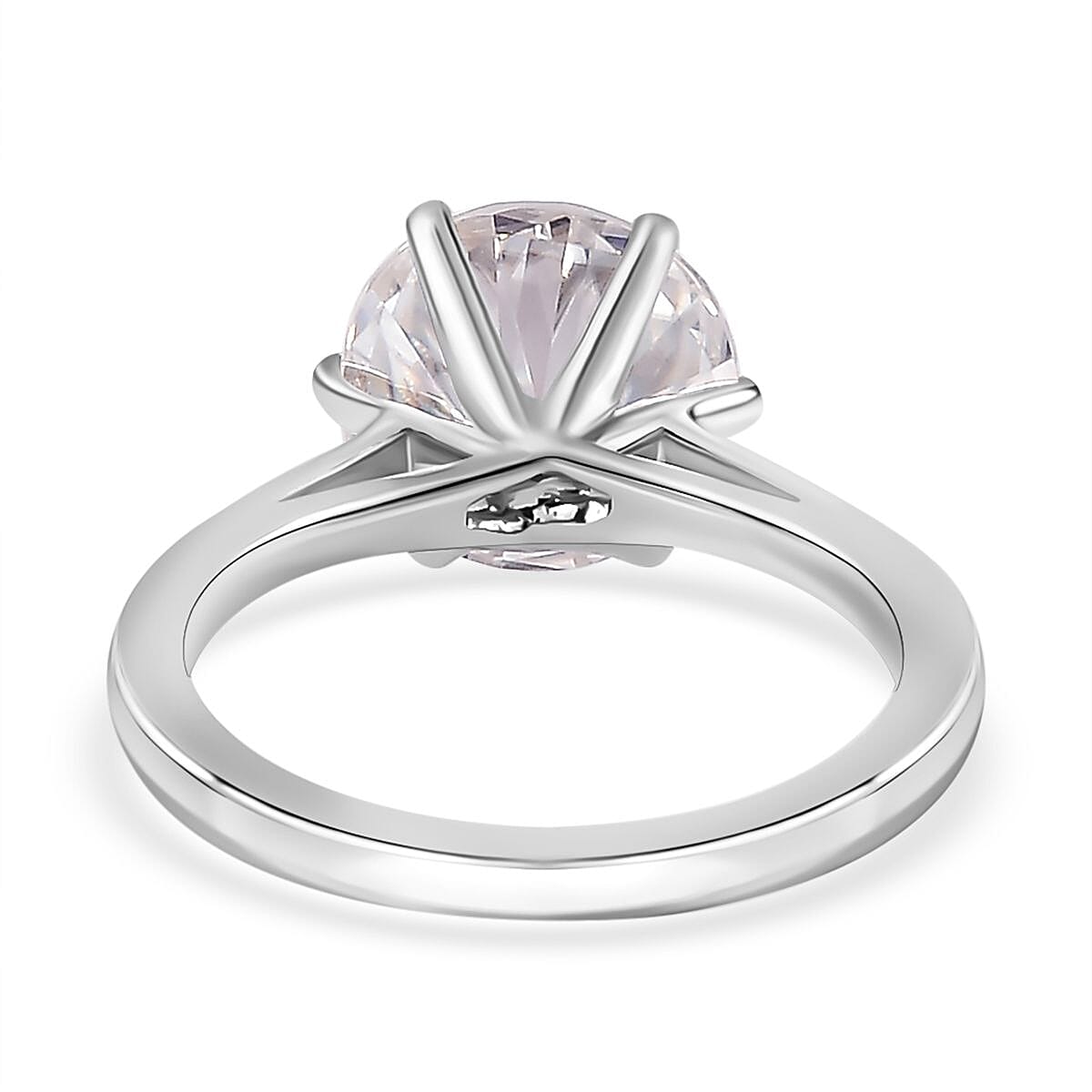 Rhapsody 950 Platinum Moissanite Solitaire Ring (Size 10.5) (4.80 g) 3.30 ctw