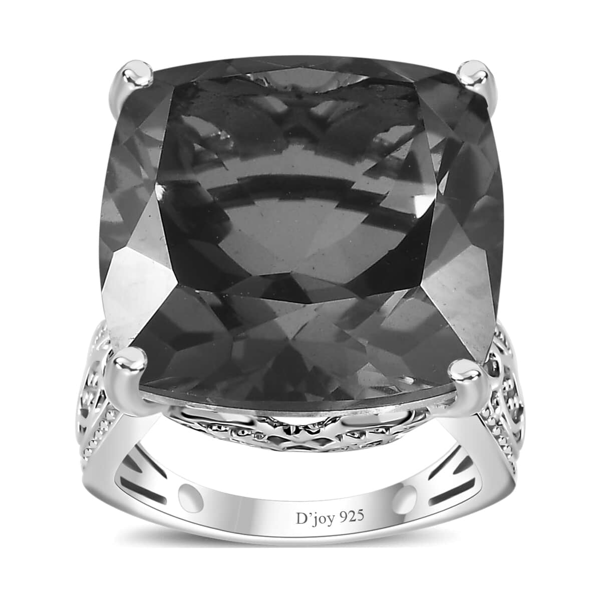 Ceylon Color Quartz (Triplet) Solitaire Ring in Platinum Over Sterling Silver (Size 10.0) 23.15 ctw image number 0
