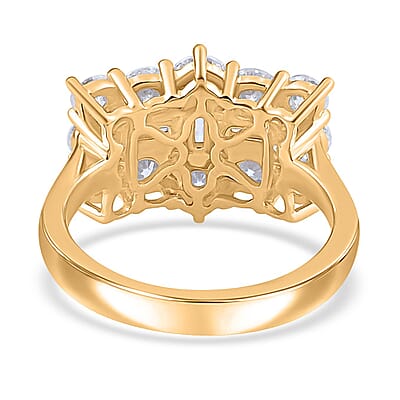 Luxoro 10K Yellow Gold Moissanite Boat Ring (Size 10.0) 4.50 Grams 1.90 ctw