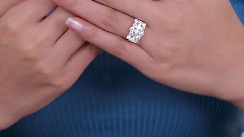 Luxoro 10K Yellow Gold Moissanite Ring (Size 10.0) 4.50 Grams 1.90 ctw