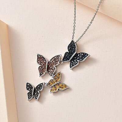GP Trionfo Nature's Collection Butterfly Pendant Necklace 18-20 Inches
