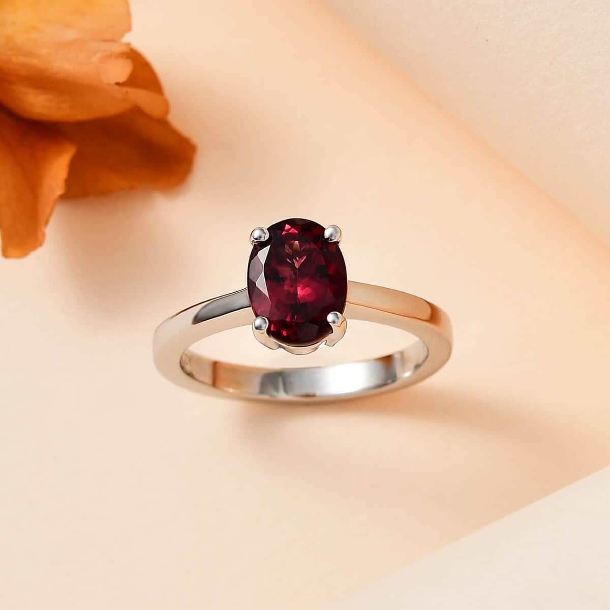 Rhapsody 950 Platinum AAAA Ouro Fino Rubellite Solitaire Ring (Size 6.0) 1.75 ctw image number 1