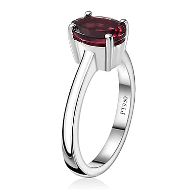 Rhapsody 950 Platinum AAAA Ouro Fino Rubellite Solitaire Ring (Size 10.0) 1.75 ctw
