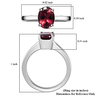 Rhapsody 950 Platinum AAAA Ouro Fino Rubellite Solitaire Ring (Size 10.0) 1.75 ctw