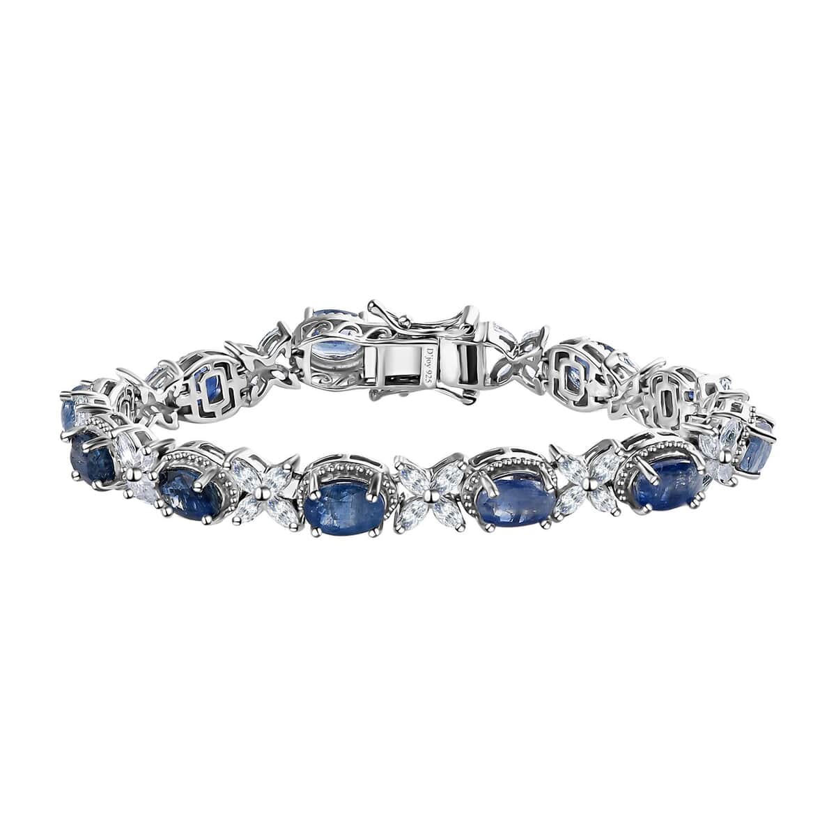 Kashmir Kyanite and White Topaz Bracelet in Platinum Over Sterling Silver (6.50 In) 17.90 ctw image number 0