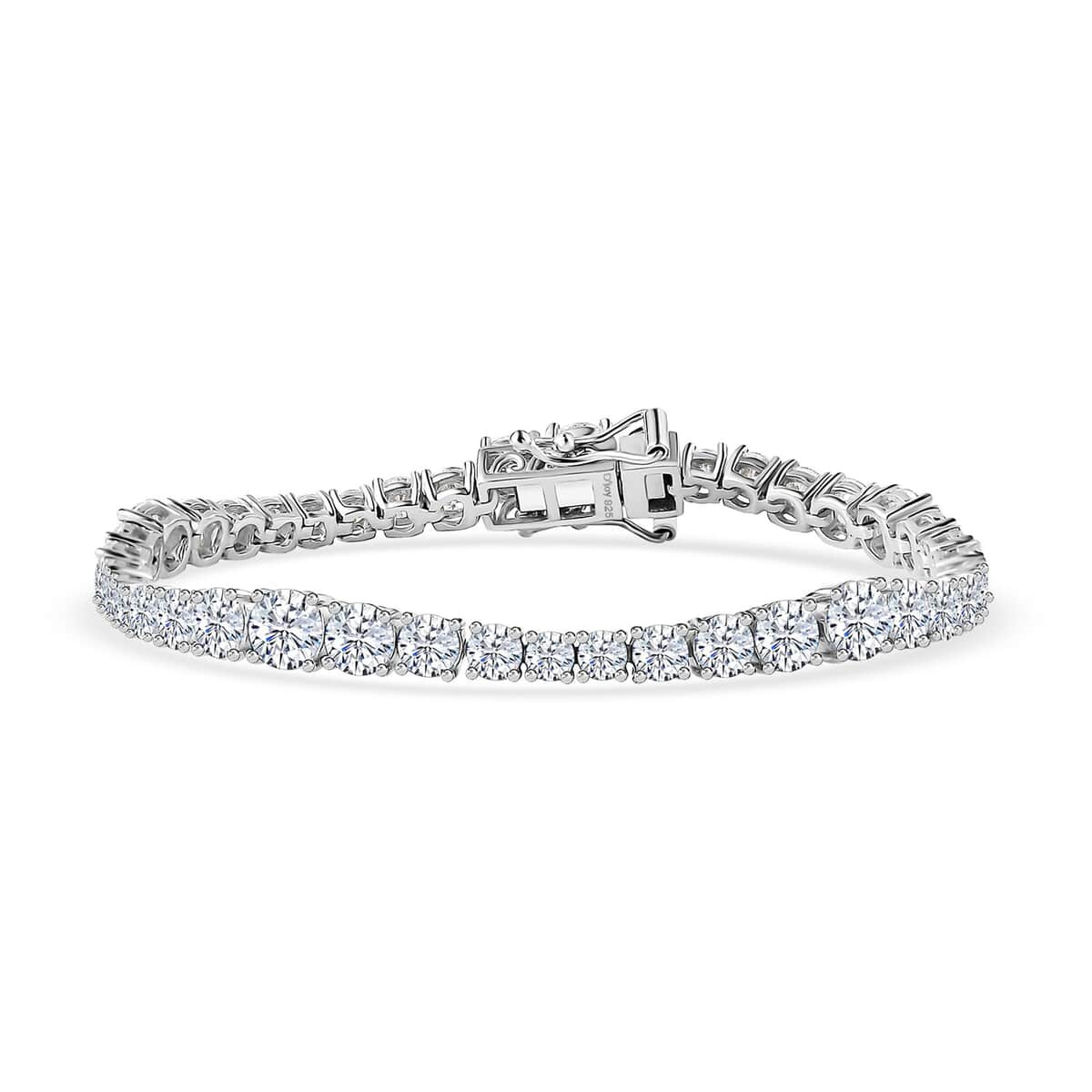 Moissanite Bracelet in Platinum Over Sterling Silver (6.50 In) 8.85 ctw image number 0