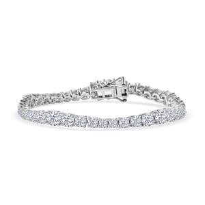 Moissanite Bracelet in Platinum Over Sterling Silver (6.50 In) 8.85 ctw