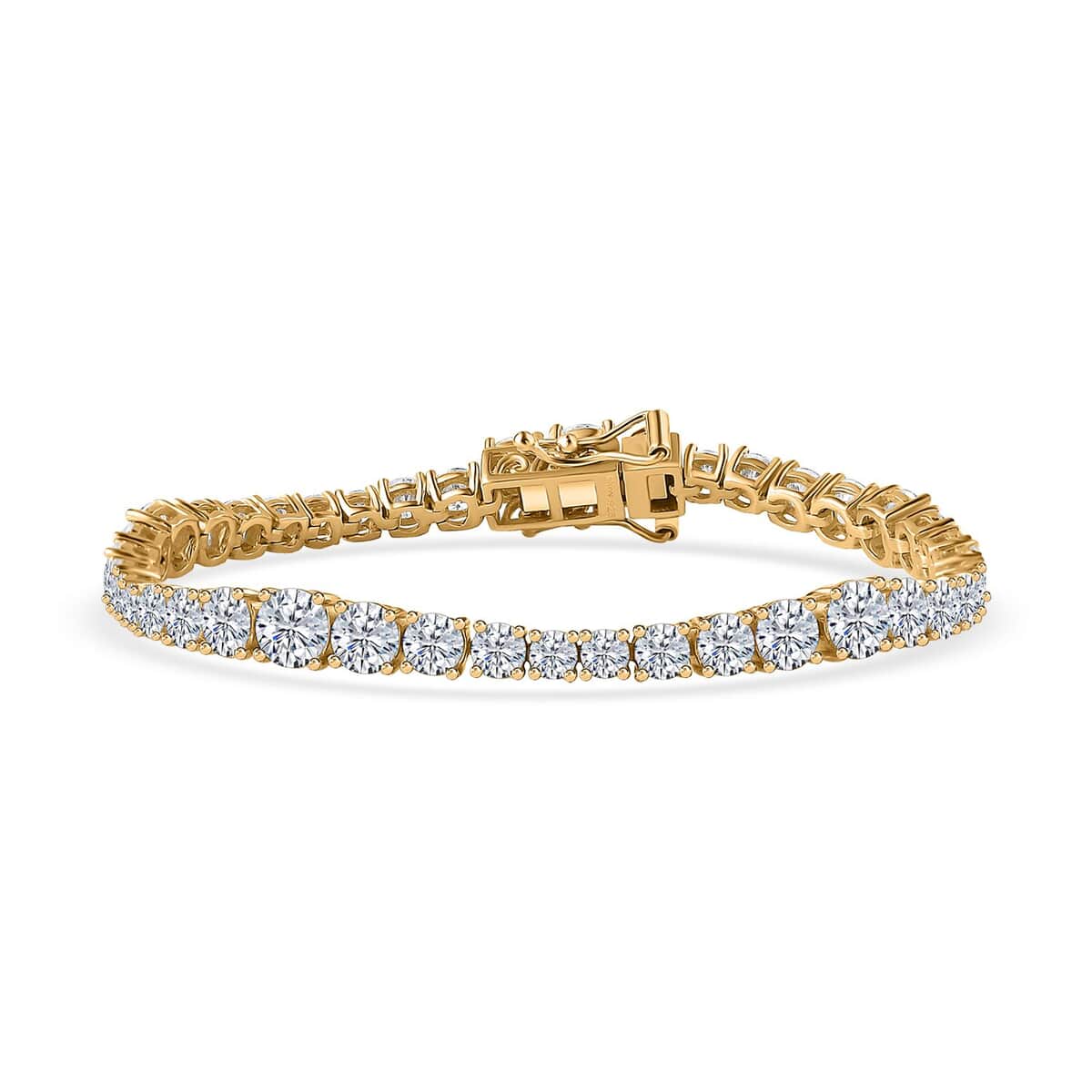 Moissanite Bracelet in Vermeil Yellow Gold Over Sterling Silver (6.50 In) 8.85 ctw image number 0