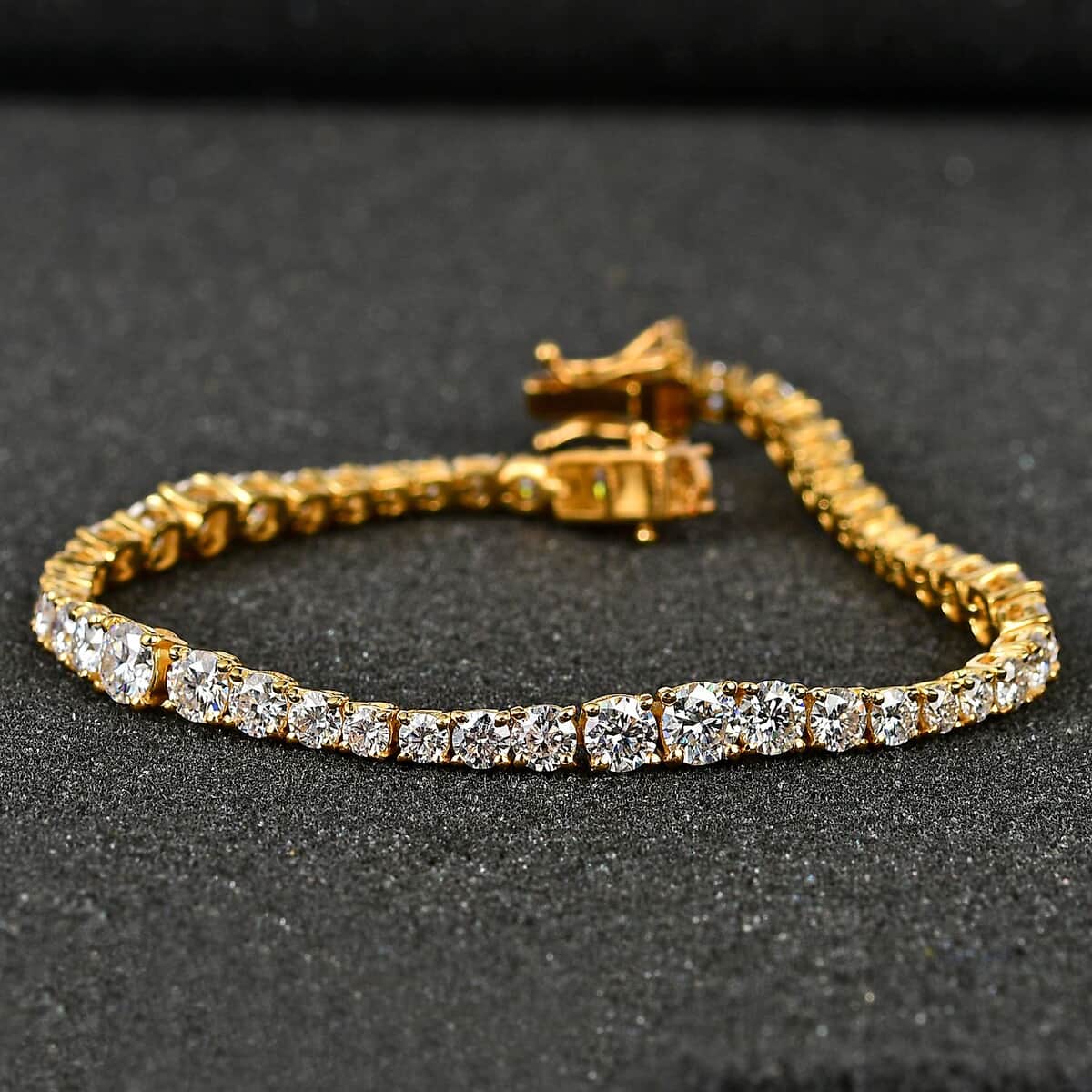 Moissanite Bracelet in Vermeil Yellow Gold Over Sterling Silver (6.50 In) 8.85 ctw image number 2