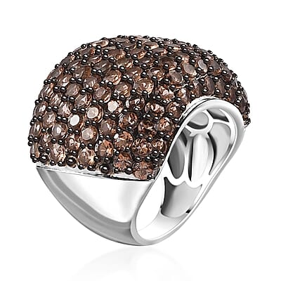 Jenipapo Andalusite Dome Ring in Sterling Silver (Size 10.0) 10.40 ctw