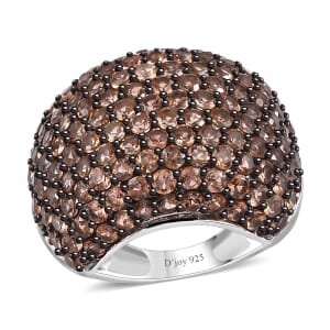 Jenipapo Andalusite Dome Ring in Sterling Silver (Size 7.0) 10.40 ctw
