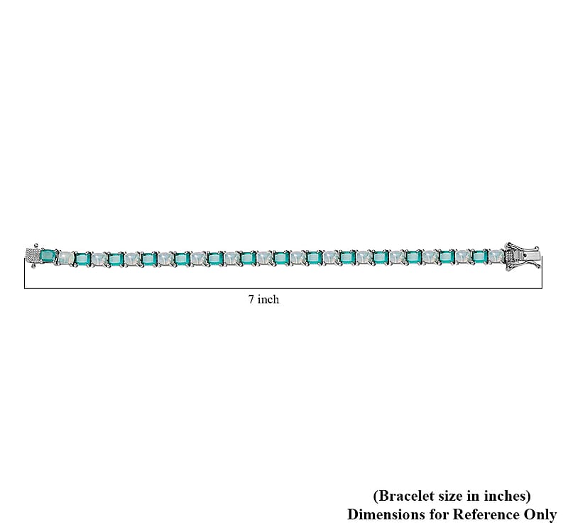 Premium Grandidierite and Ethiopian Welo Opal Bracelet in Platinum Over Sterling Silver (6.50 In) 11.30 ctw