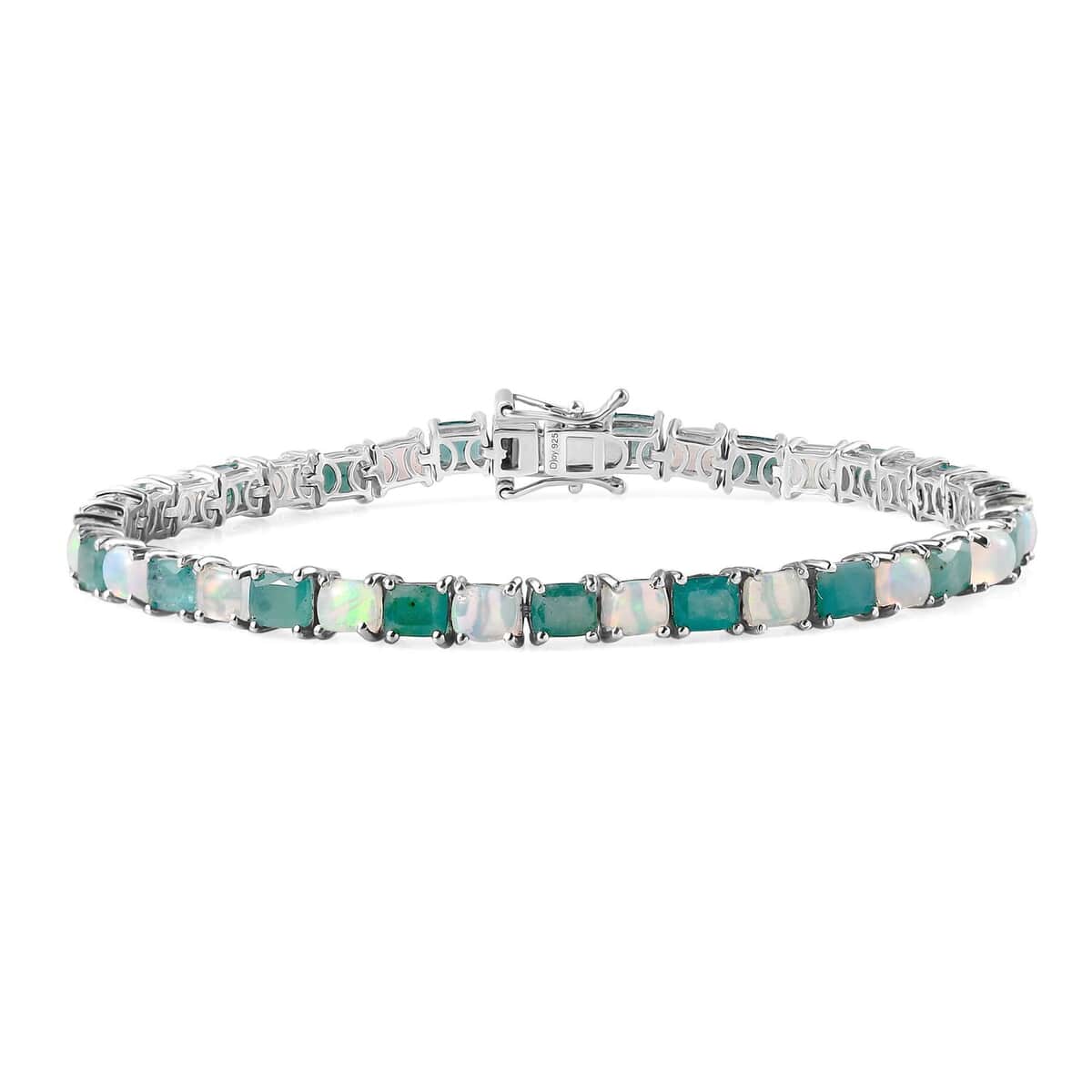 Premium Grandidierite and Ethiopian Welo Opal Bracelet in Platinum Over Sterling Silver (8.00 In) 14.00 ctw image number 0