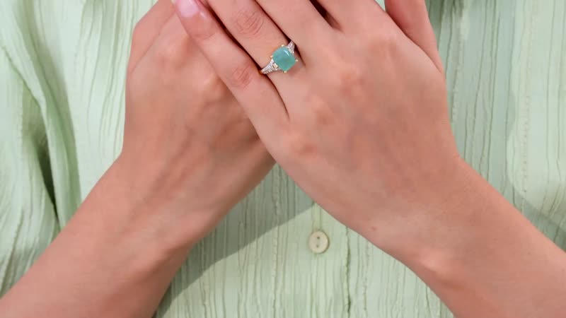 Premium Grandidierite and White Zircon Ring in Vermeil Yellow Gold Over Sterling Silver (Size 10.0) 3.50 ctw
