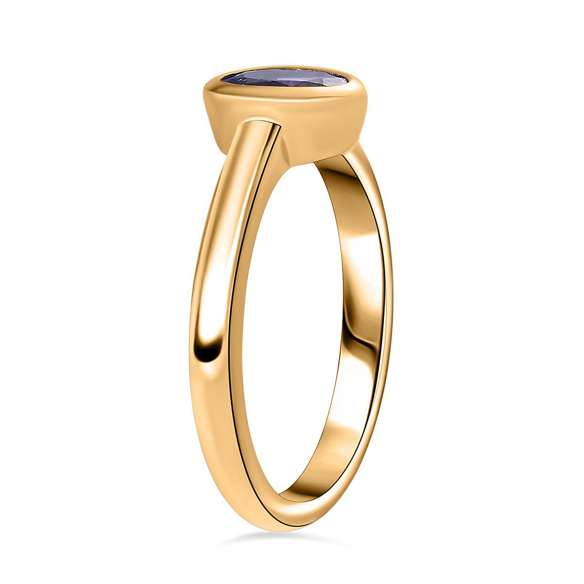 Premium Tanzanite 0.80 ctw Solitaire Ring in 9K Yellow Gold (Size 10.0)